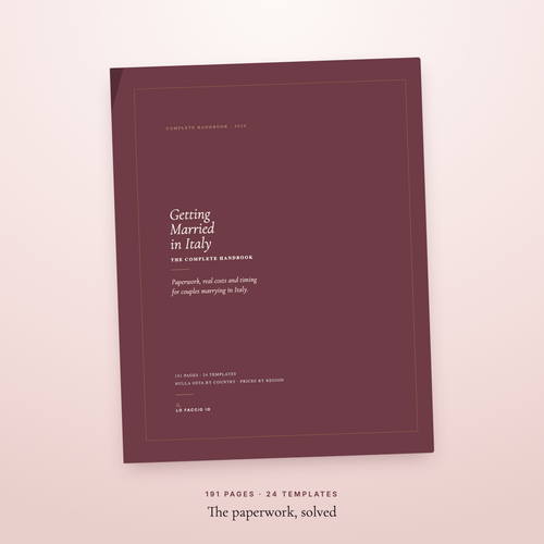 Getting Married in Italy — the complete handbook, 191 pages