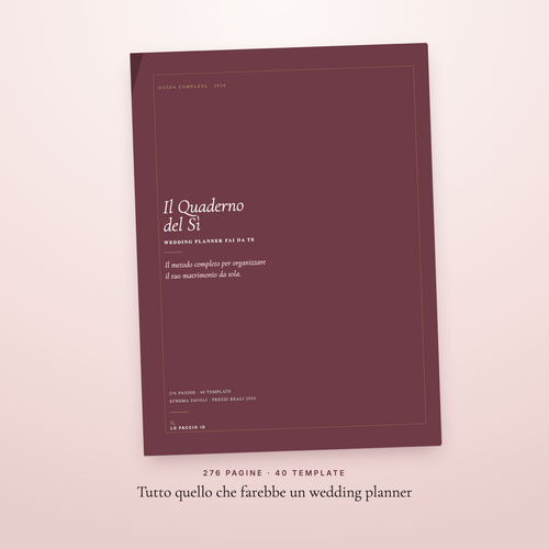 Il Quaderno del Sì — wedding planner fai da te, 276 pagine
